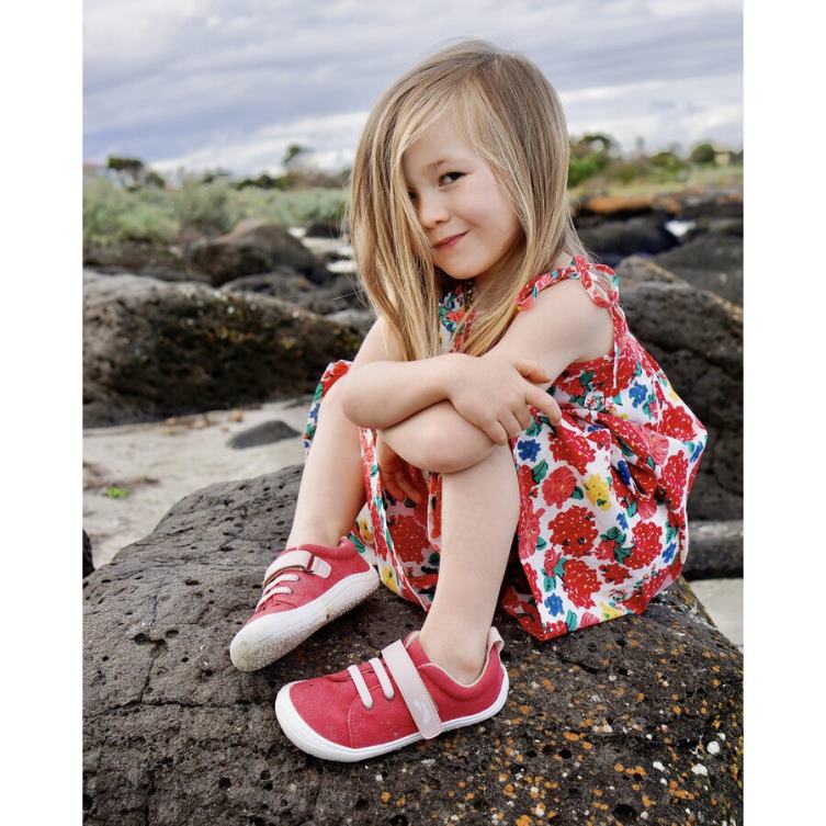 veganski čevlji harlekin odrasli Tikki obutev 0FRBV154 škrlat